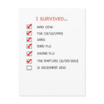 I Survived Checklist Postcards
