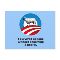 I survived college without becoming a liberal post card