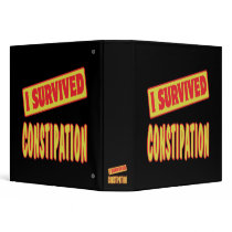 I SURVIVED CONSTIPATION VINYL BINDERS