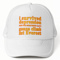 I Survived Depression - Now Gonna Climb Mt Everest Hats