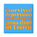 I Survived Depression - Now Gonna Climb Mt Everest Refrigerator Magnets