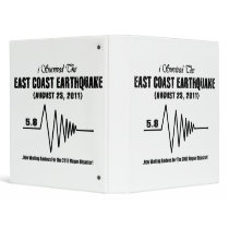 I Survived East Coast Earthquake Vinyl Binders