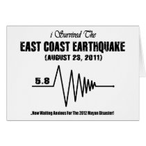 I Survived East Coast Earthquake Greeting Card