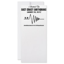 I Survived East Coast Earthquake Rack Cards