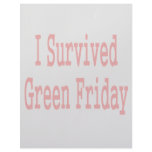 I survived Green Friday! Red text Letterhead Design