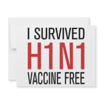 I Survived H1N1 Vaccine Free Custom Invite