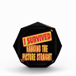 I SURVIVED HANGING THE PICTURE STRAIGHT ACRYLIC AWARD