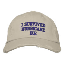 I SURVIVED HURRICANE IKE CAP - Customized embroidered hats by dogiron I SURVIVED HURRICANE IKE CAP - Customized embroidered hats