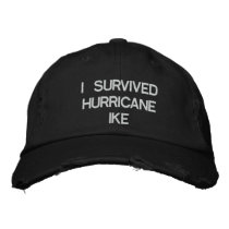 I  SURVIVED HURRICANE IKE CAP embroidered hats