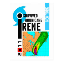 I Survived Hurricane Irene New York Postcard postcards