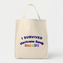 I Survived Hurricane Sandy Grocery Tote Bag