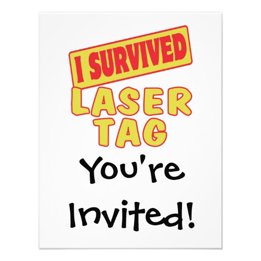 I SURVIVED LASER TAG INVITE