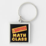 I SURVIVED MATH CLASS KEYCHAINS