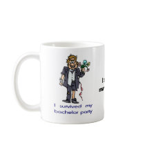 I survived my bachelor party mugs