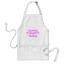 I Survived My Daughters Wedding Pink Aprons