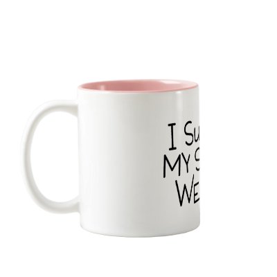 I Survived My Sister's Wedding Black Mugs