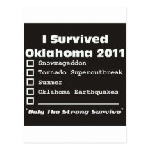 I Survived OK Postcard