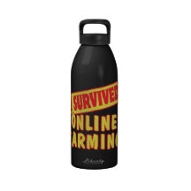 I SURVIVED ONLINE FARMING WATER BOTTLE