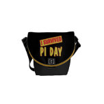 I SURVIVED PI DAY MESSENGER BAGS
