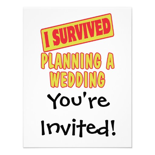 I SURVIVED PLANNING A WEDDING PERSONALIZED INVITE