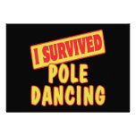 I SURVIVED POLE DANCING PERSONALIZED ANNOUNCEMENT