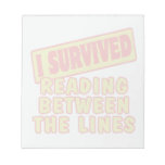 I SURVIVED READING BETWEEN THE LINES NOTE PADS