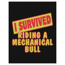 I SURVIVED RIDING A MECHANICAL BULL FLYER DESIGN