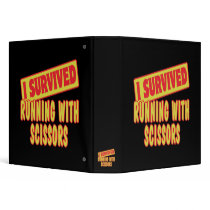 I SURVIVED RUNNING WITH SCISSORS BINDERS
