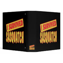 I SURVIVED SASQUATCH 3 RING BINDERS