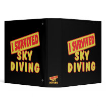 I SURVIVED SKYDIVING 3 RING BINDERS