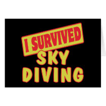 I SURVIVED SKYDIVING GREETING CARDS