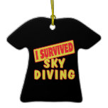 I SURVIVED SKYDIVING CHRISTMAS ORNAMENT