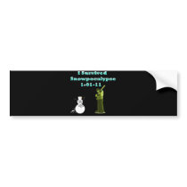 I Survived Snowpocolypse Bumper Sticker