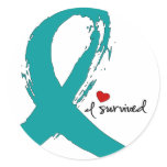 I Survived Round Stickers