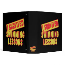 I SURVIVED SWIMMING LESSONS VINYL BINDERS
