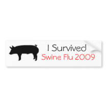 I Survived Swine Flu 2009 Bumper Sticker bumper stickers