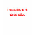 I survived the Bush administration. t-shirts