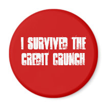 I Survived The Credit Crunch Fridge Magnet