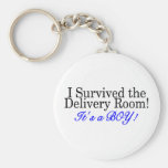 I Survived The Delivery Room Its A Boy Key Chain
