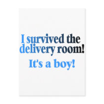 I Survived The Delivery Room Its A Boy postcards by CelebrationZazzle I Survived The Delivery Room Its A Boy postcards
