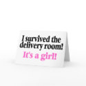 I Survived The Delivery Room Its A Girl cards