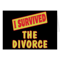 I SURVIVED THE DIVORCE GREETING CARD