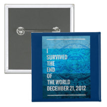 I Survived The End of The World Pinback Buttons