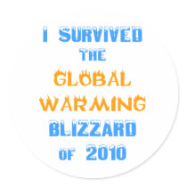 I Survived the Global Warming Blizzard of 2010 Sticker