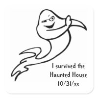 I survived the Haunted House Ghost Sticker