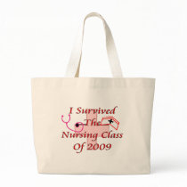 I survived the nursing class of 2009 tote bag