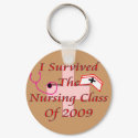 I survived the nursing class of 2009 keychains