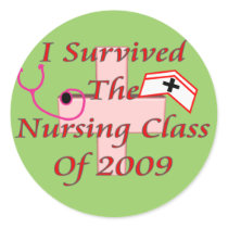 I survived the nursing class of 2009 stickers