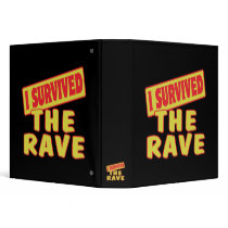 I SURVIVED THE RAVE 3 RING BINDERS