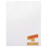 I SURVIVED THE RECESSION CUSTOM LETTERHEAD